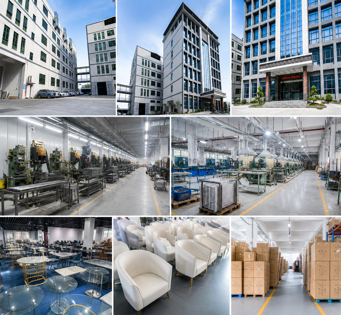 Hui Zhou Xin Yi Furniture factory buildings, production workshop, showroom, chair production and warehouse